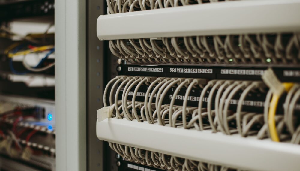 Shallow focus of a structured cabling network Shallow focus of a structured cabling network